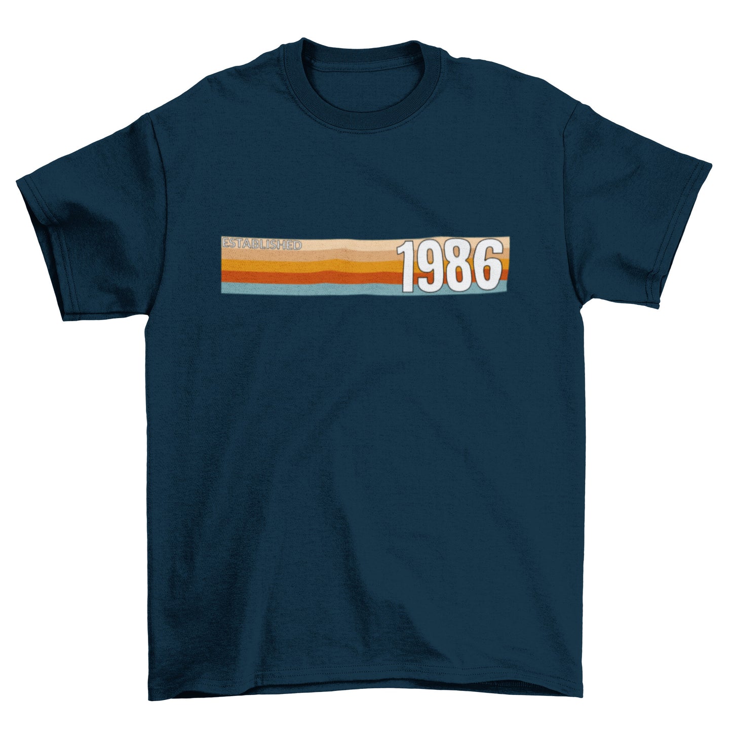 Established 1986 T-Shirt, 40th Birthday 2026 Retro Stripe Gift