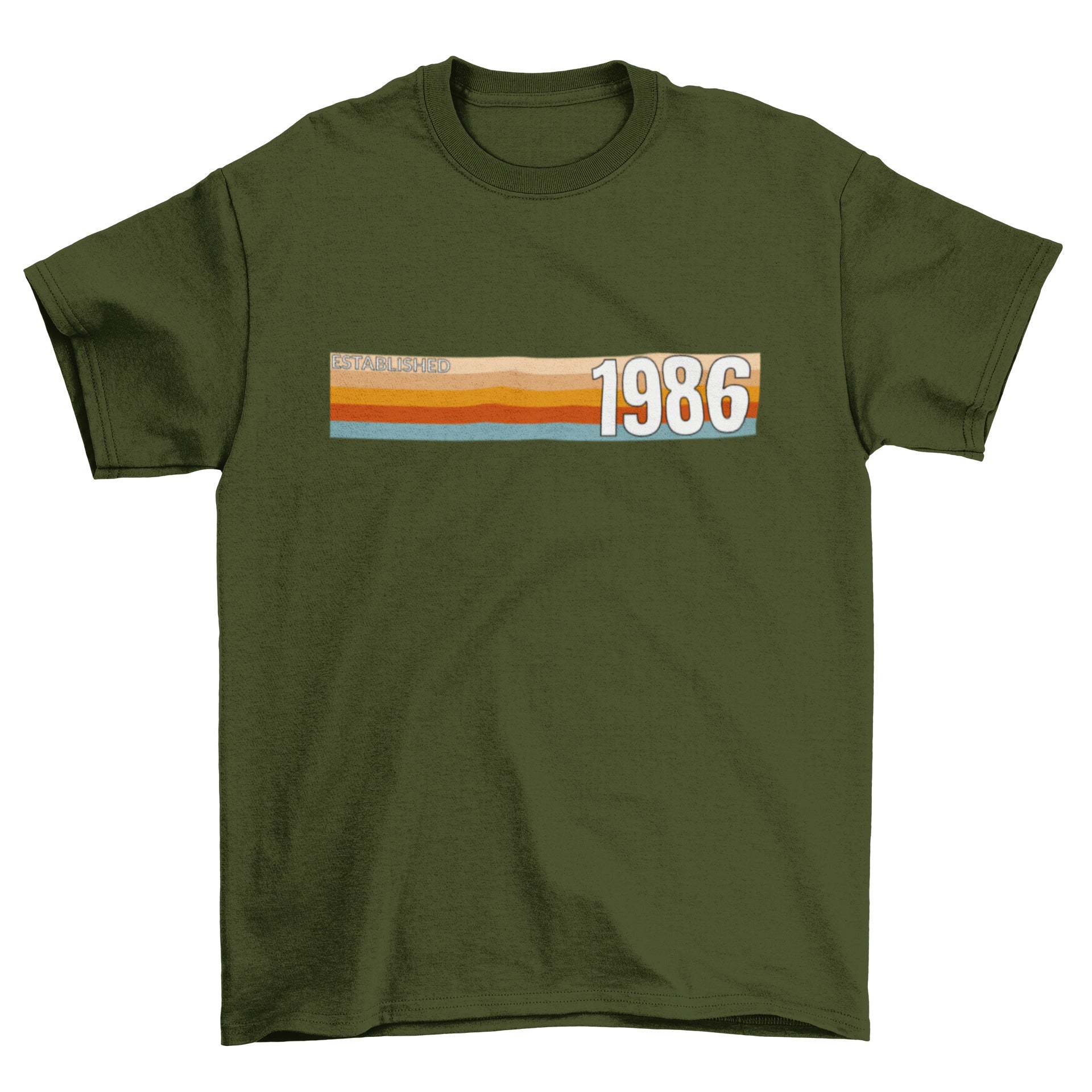Established 1986 T-Shirt, 40th Birthday 2026 Retro Stripe Gift