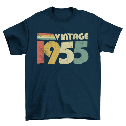 70th Birthday in 2025 T Shirt Vintage 1955 Gift Idea Novelty Present Up to 6XL