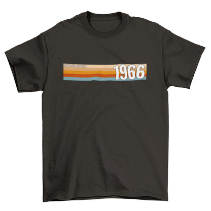 Established 1966 T-Shirt, 60th Birthday 2026 Retro Stripe Gift