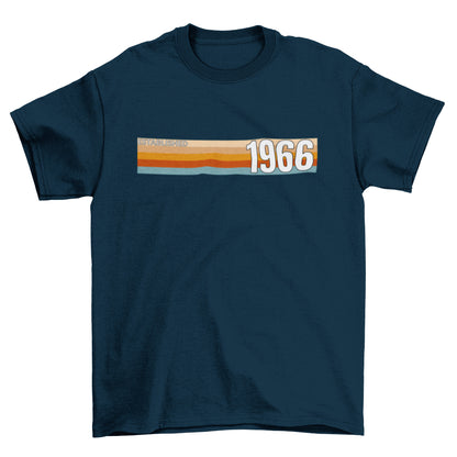 Established 1966 T-Shirt, 60th Birthday 2026 Retro Stripe Gift