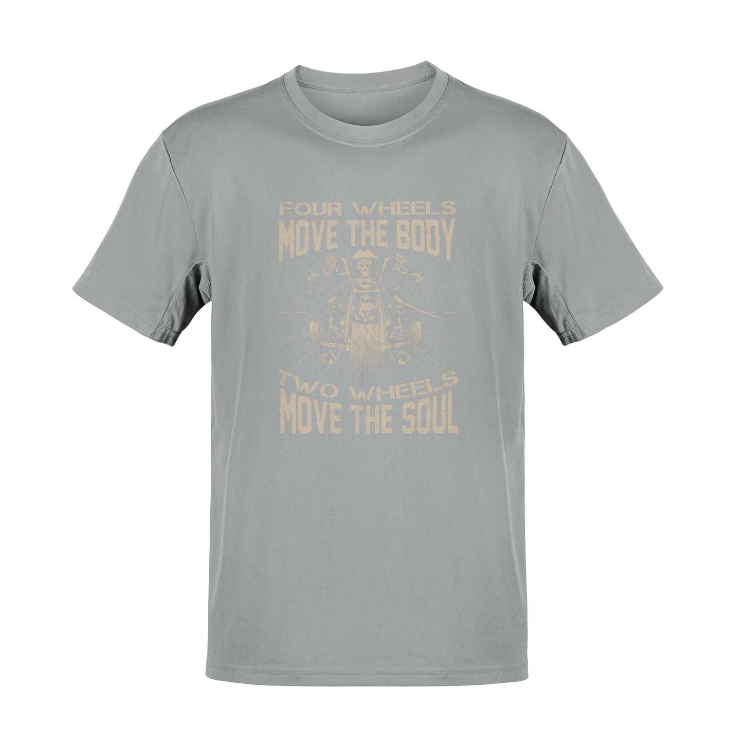 Motorcyclist Biker T-Shirt Four Wheels Move The Body 2 Wheels Move The Soul T-Shirt Gift