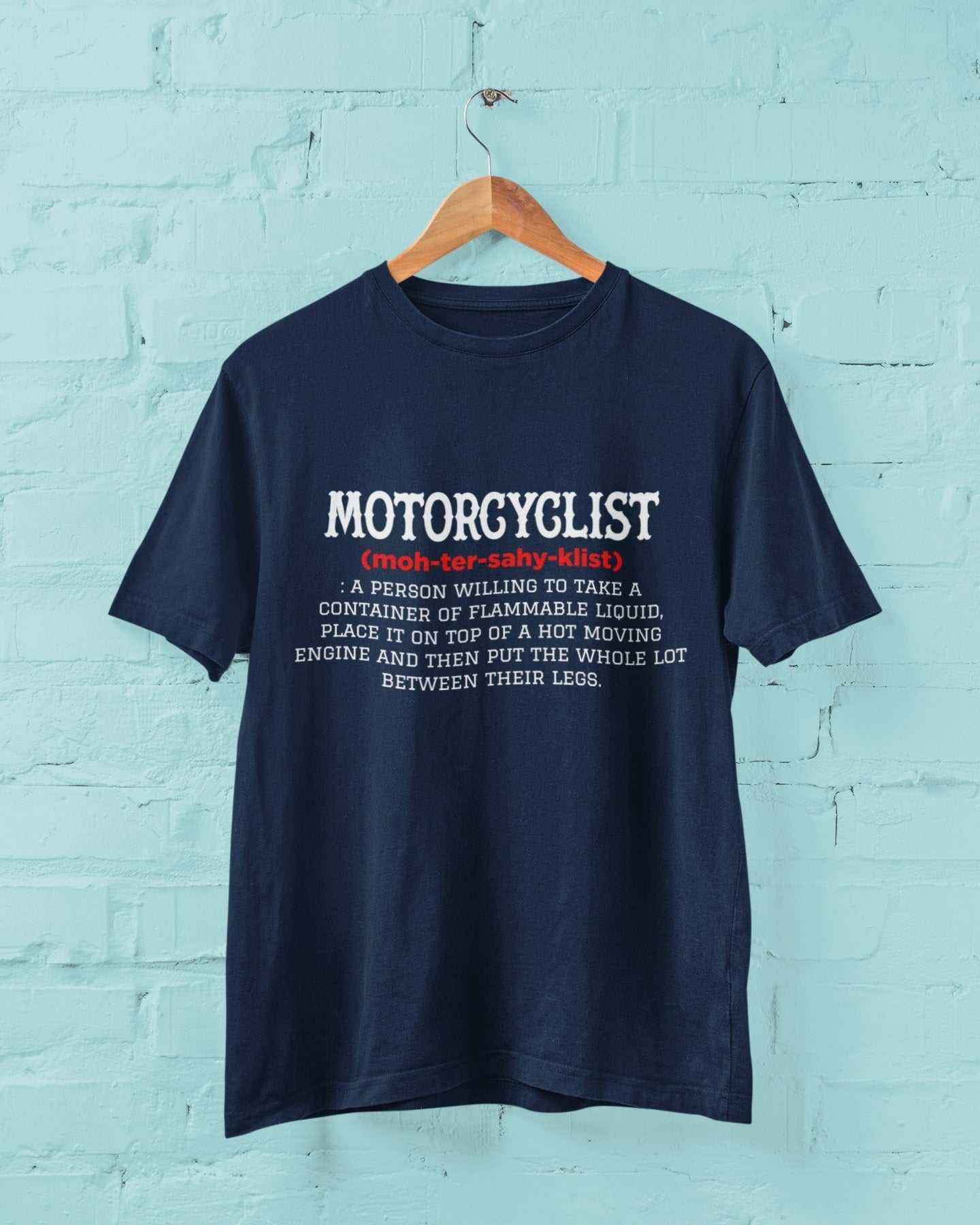 MOTORCYCLIST Dictionary Definition Funny Biker T-Shirt Gift Motorbike Lover T-Shirt
