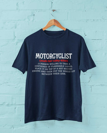 MOTORCYCLIST Dictionary Definition Funny Biker T-Shirt Gift Motorbike Lover T-Shirt