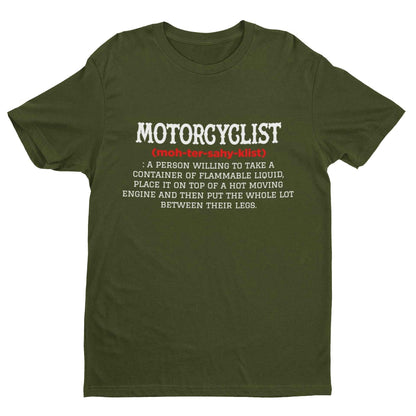MOTORCYCLIST Dictionary Definition Funny Biker T-Shirt Gift Motorbike Lover T-Shirt