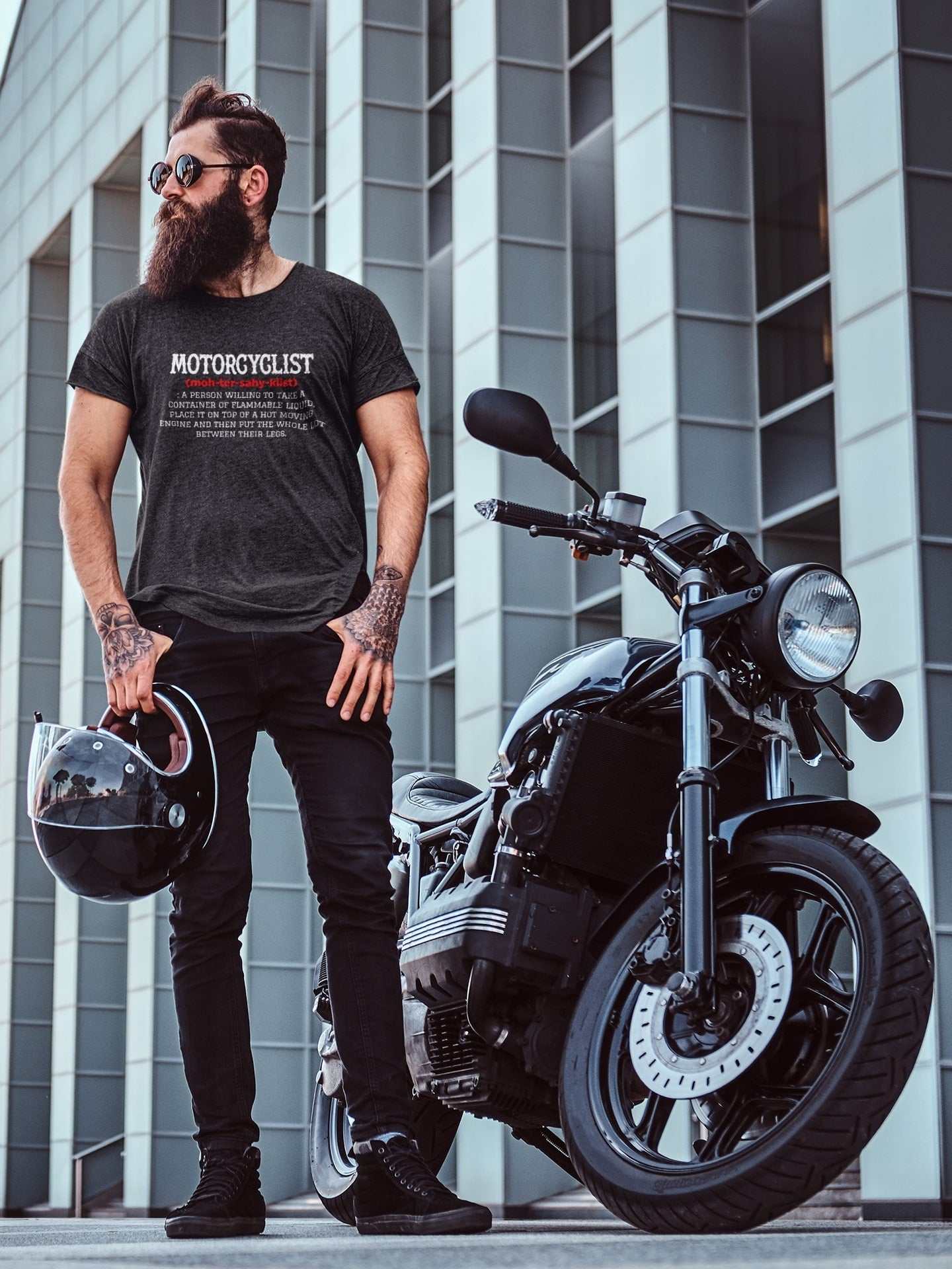 MOTORCYCLIST Dictionary Definition Funny Biker T-Shirt Gift Motorbike Lover T-Shirt