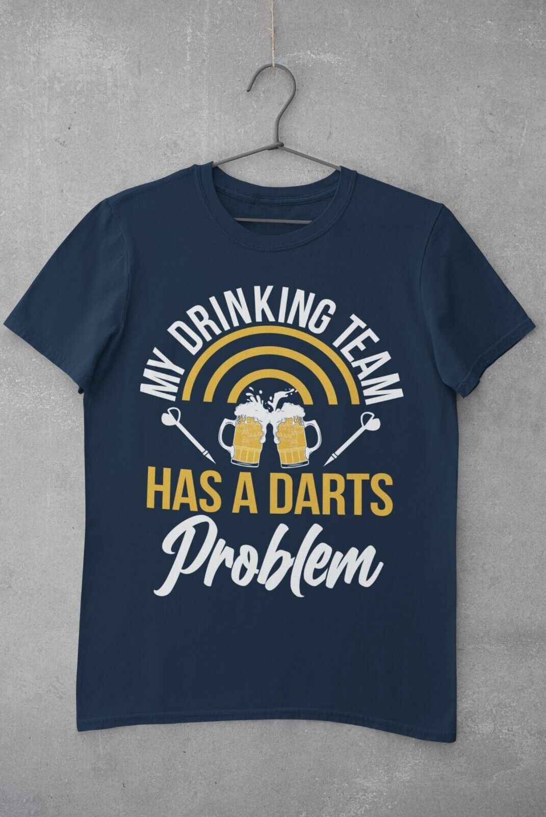 My Drinking Team Has A Darts Problem Funny T-Shirt Dad Player Oche 180 Arrows T-Shirt Gift