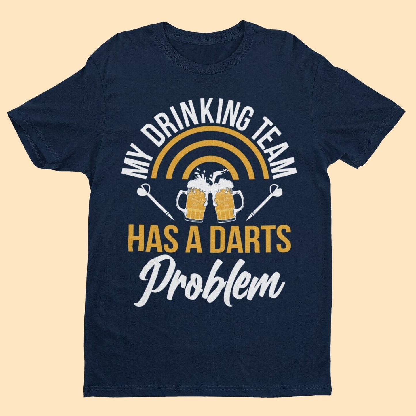 My Drinking Team Has A Darts Problem Funny T-Shirt Dad Player Oche 180 Arrows T-Shirt Gift