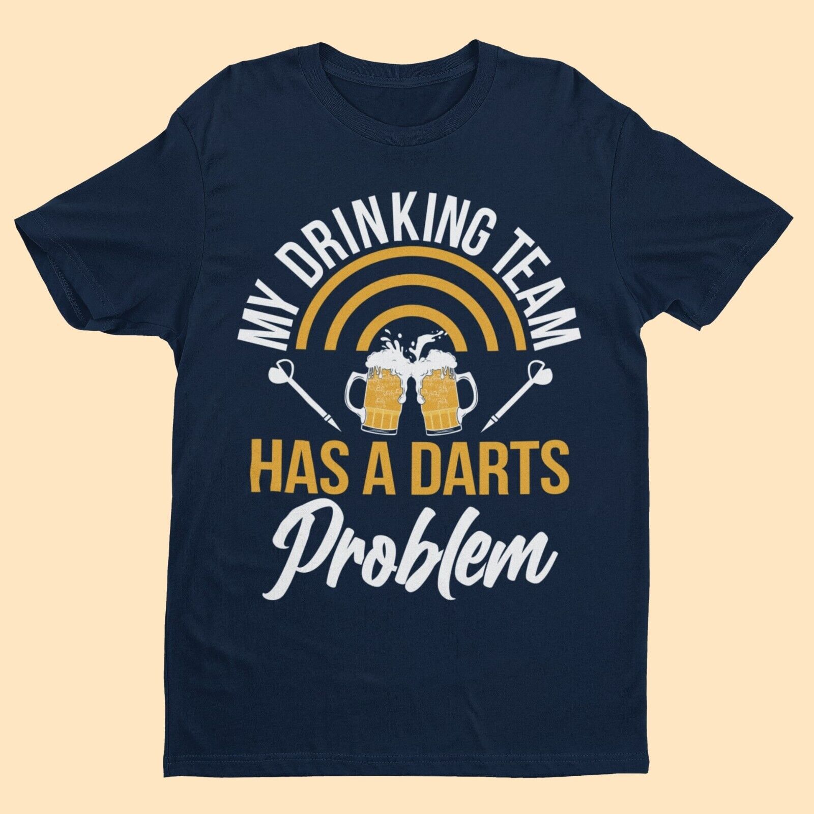 My Drinking Team Has A Darts Problem Funny T-Shirt Dad Player Oche 180 Arrows T-Shirt Gift