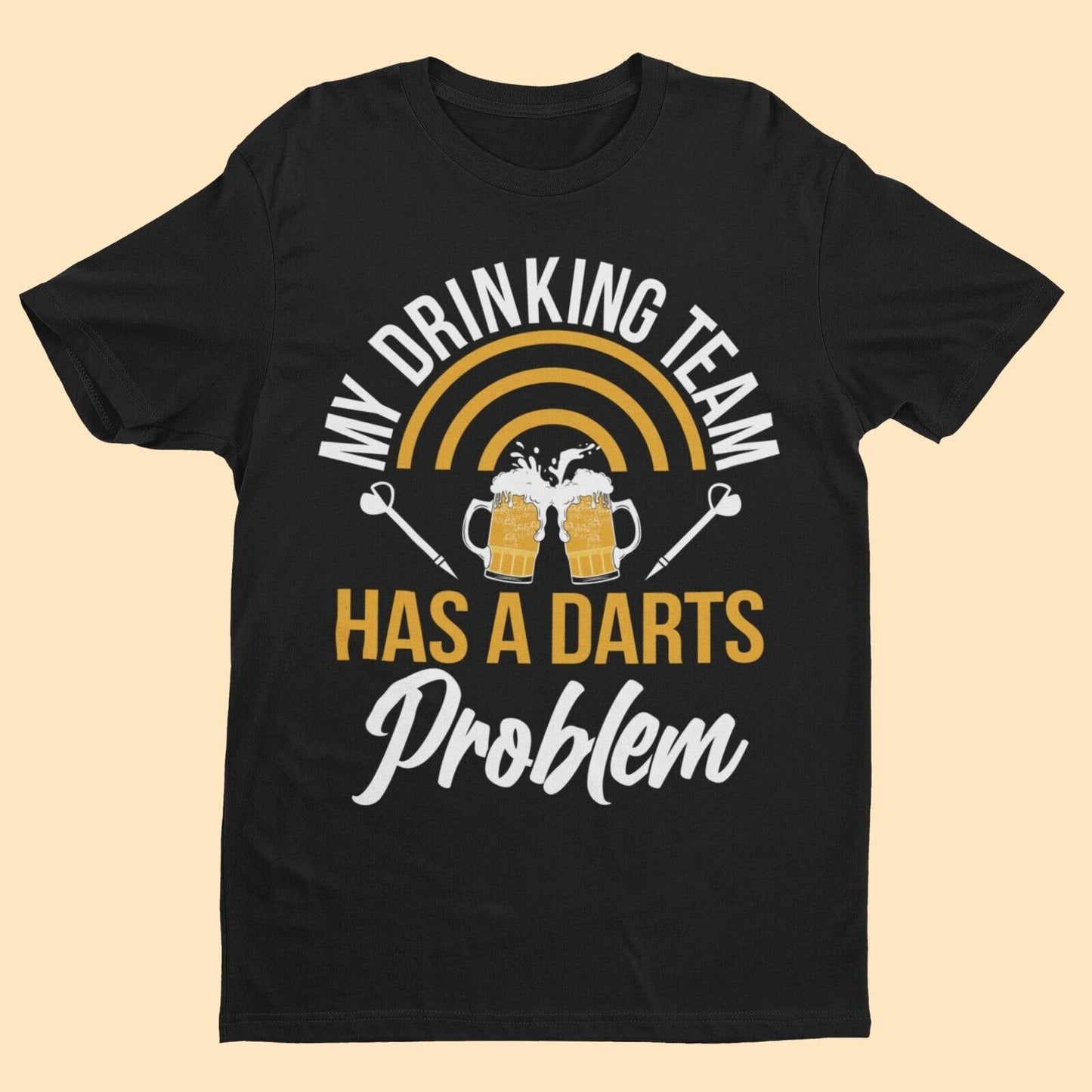 My Drinking Team Has A Darts Problem Funny T-Shirt Dad Player Oche 180 Arrows T-Shirt Gift
