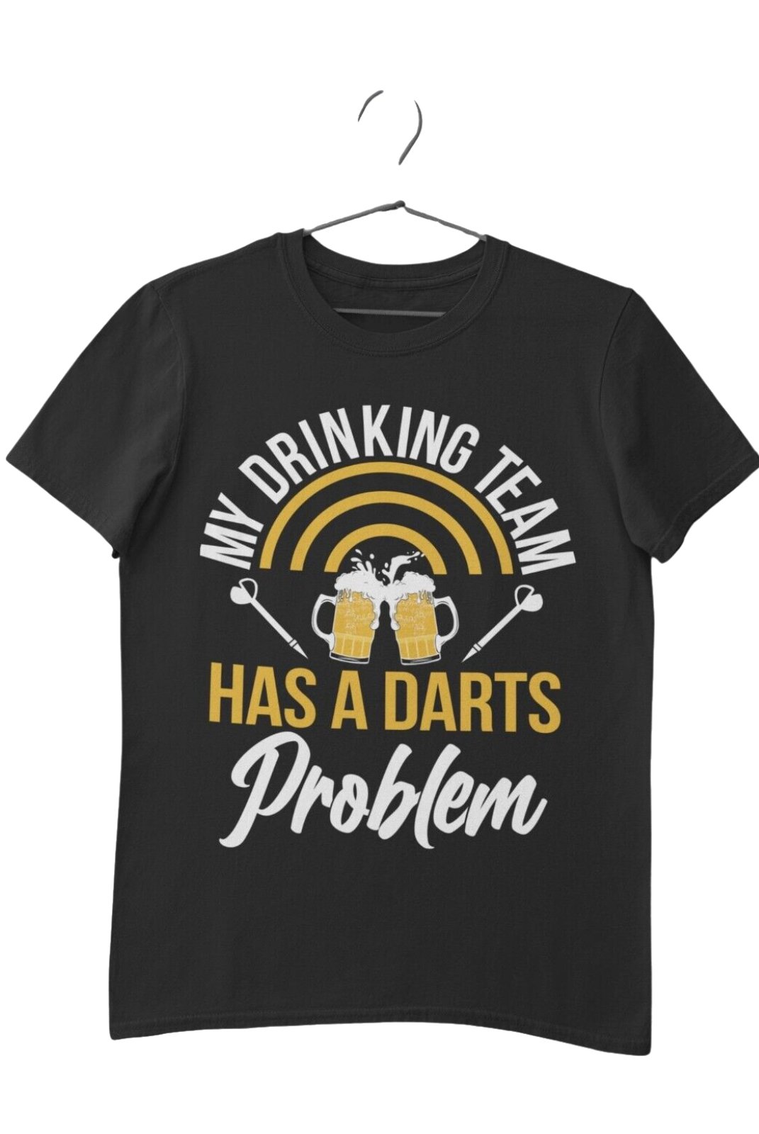 My Drinking Team Has A Darts Problem Funny T-Shirt Dad Player Oche 180 Arrows T-Shirt Gift
