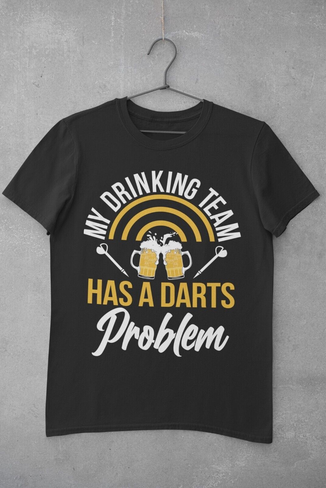 My Drinking Team Has A Darts Problem Funny T-Shirt Dad Player Oche 180 Arrows T-Shirt Gift