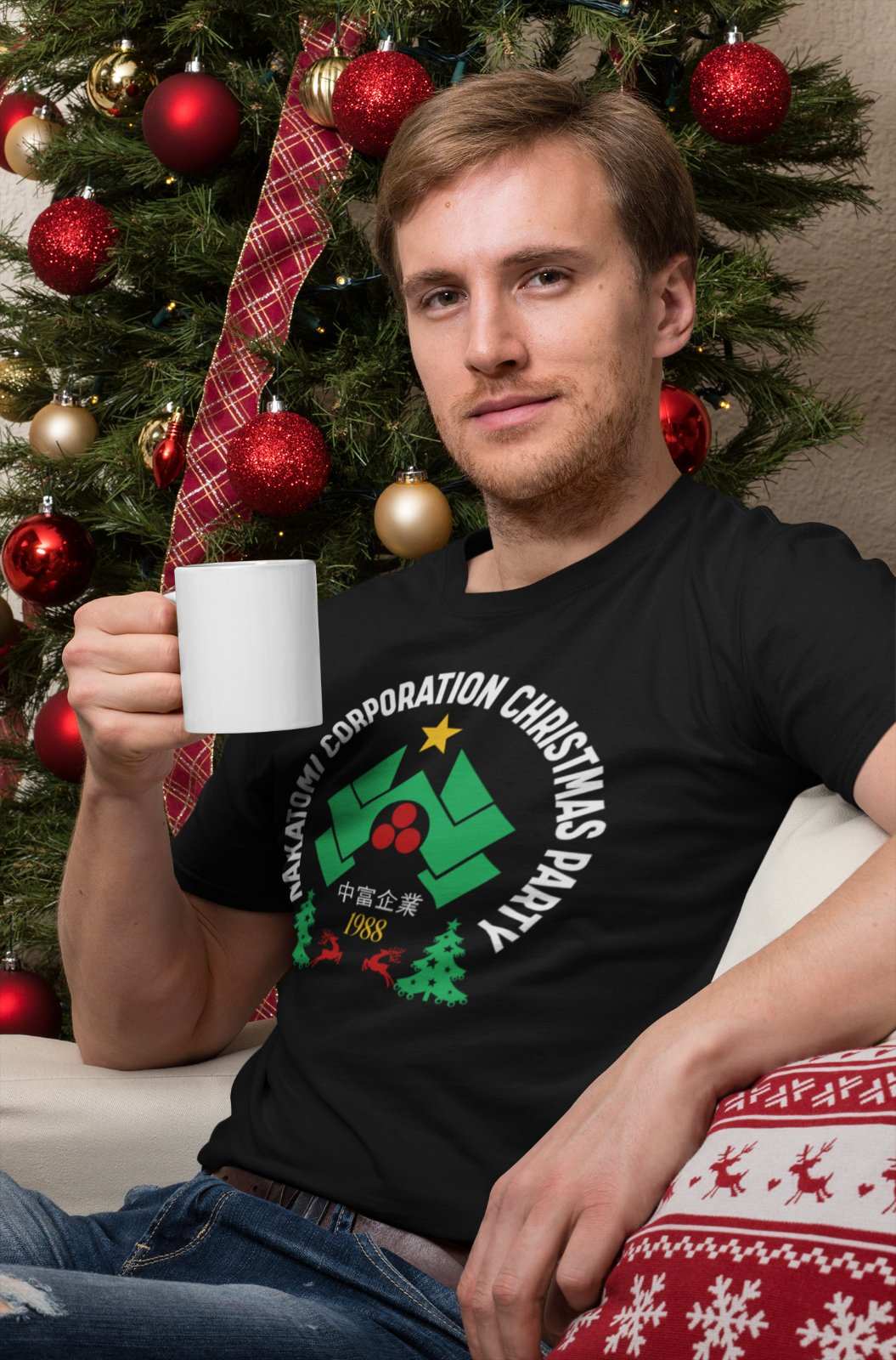 Nakatomi Corporation Christmas 1988 T-Shirt Funny Hard Die Retro Xmas Top T-Shirt Gift