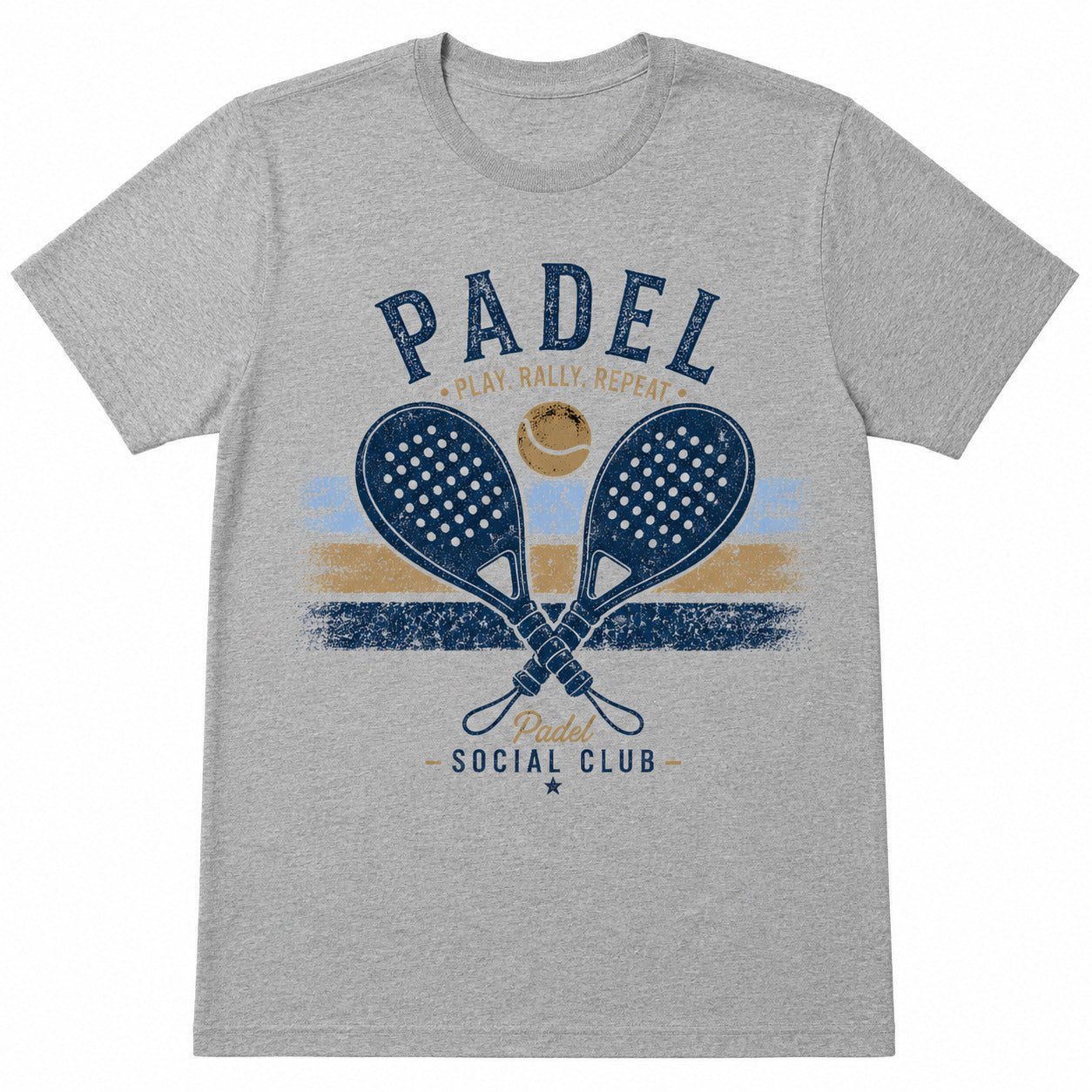Padel T-Shirt, Vintage Social Club Player Gift Tee