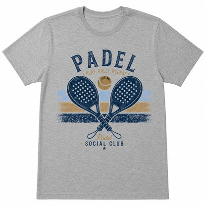 Padel T-Shirt, Vintage Social Club Player Gift Tee