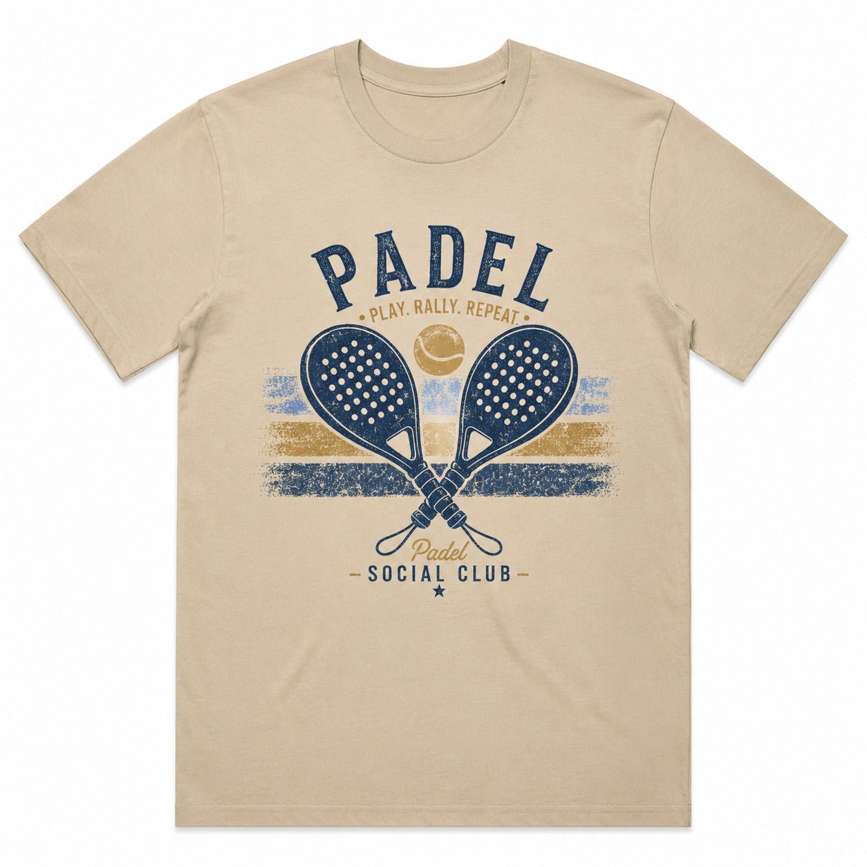 Padel T-Shirt, Vintage Social Club Player Gift Tee