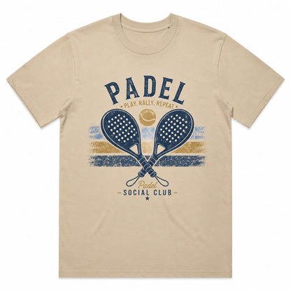 Padel T-Shirt, Vintage Social Club Player Gift Tee