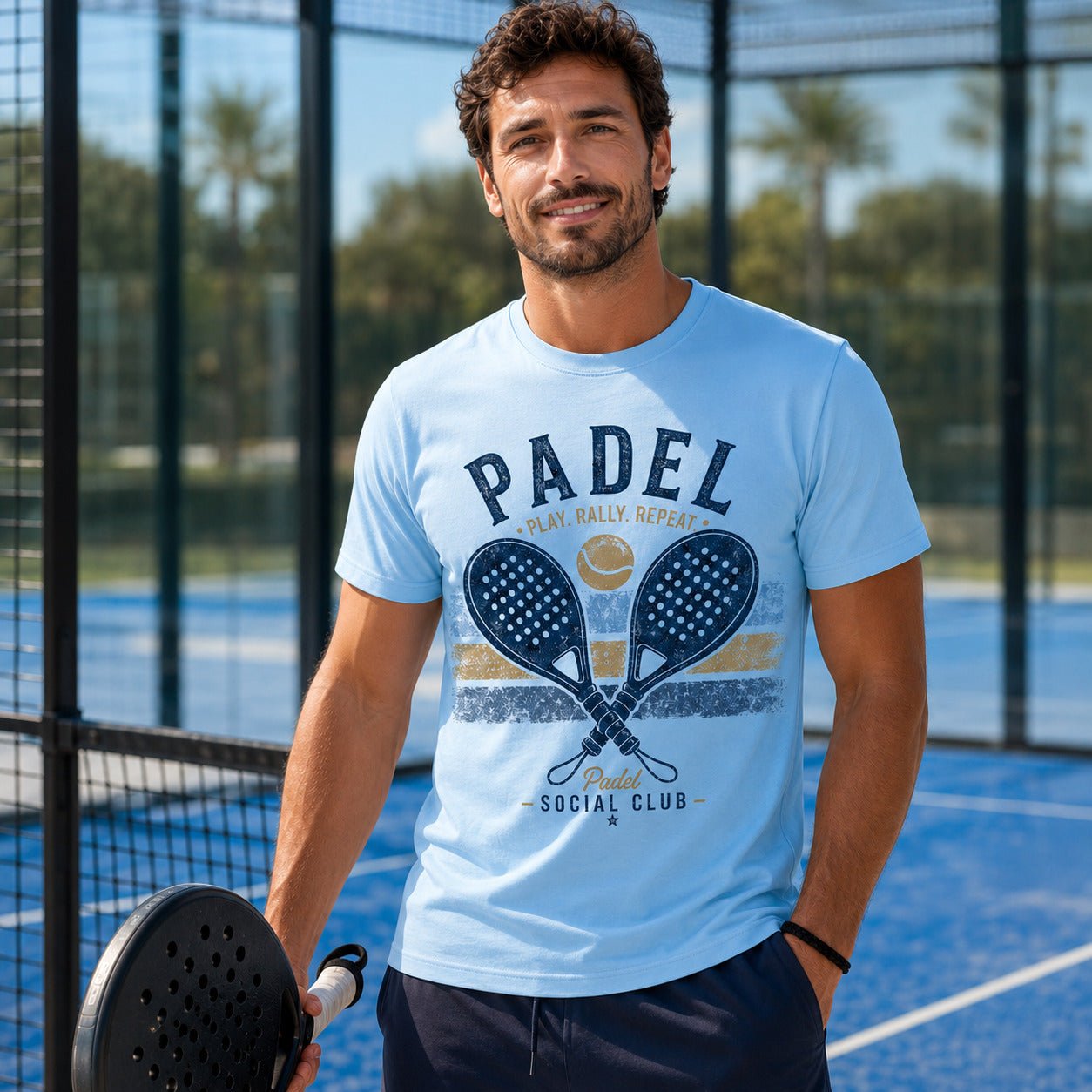 Padel T-Shirt, Vintage Social Club Player Gift Tee
