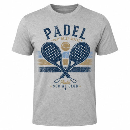 Padel T-Shirt, Vintage Social Club Player Gift Tee
