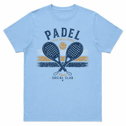 Padel T-Shirt, Vintage Social Club Player Gift Tee