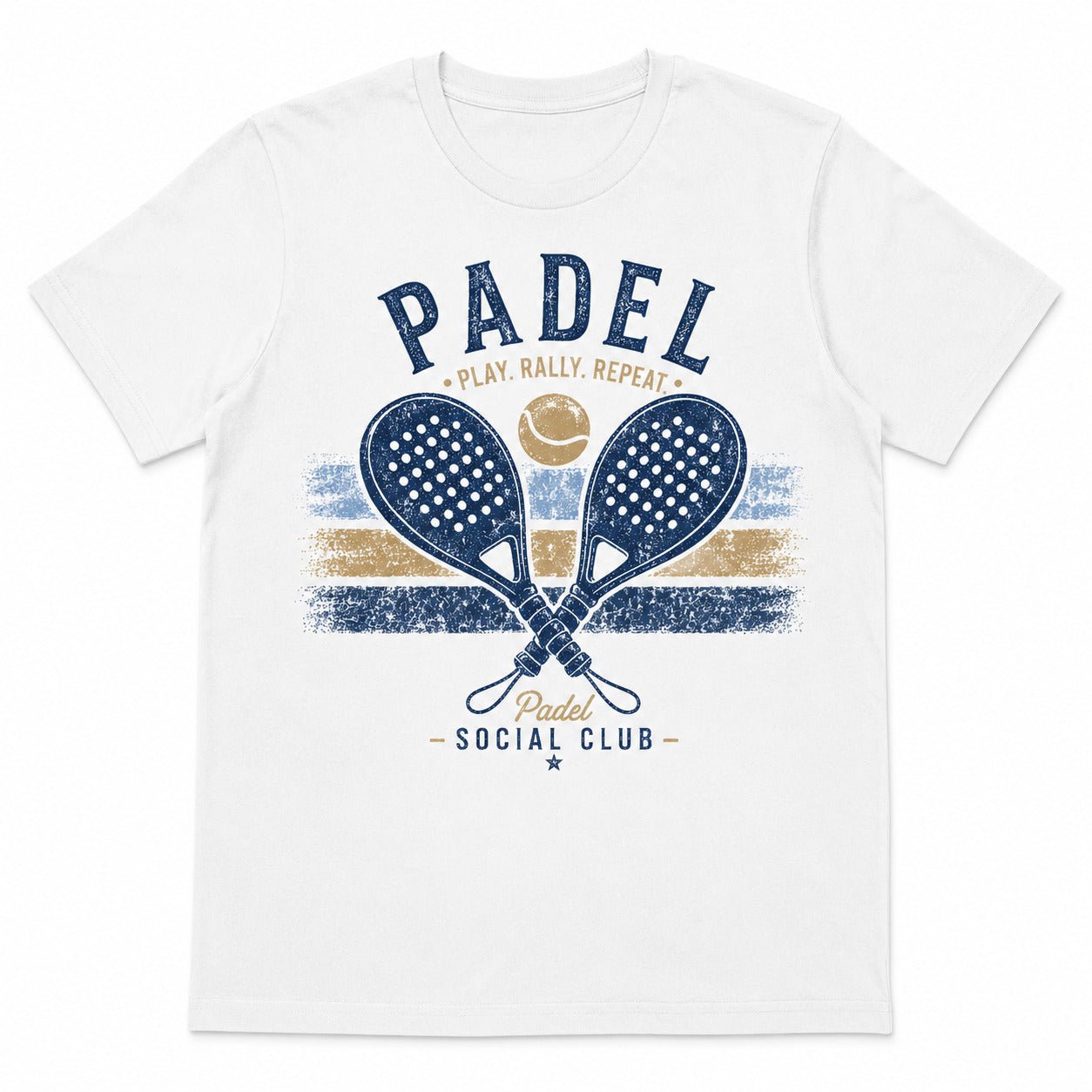 Padel T-Shirt, Vintage Social Club Player Gift Tee