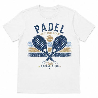 Padel T-Shirt, Vintage Social Club Player Gift Tee