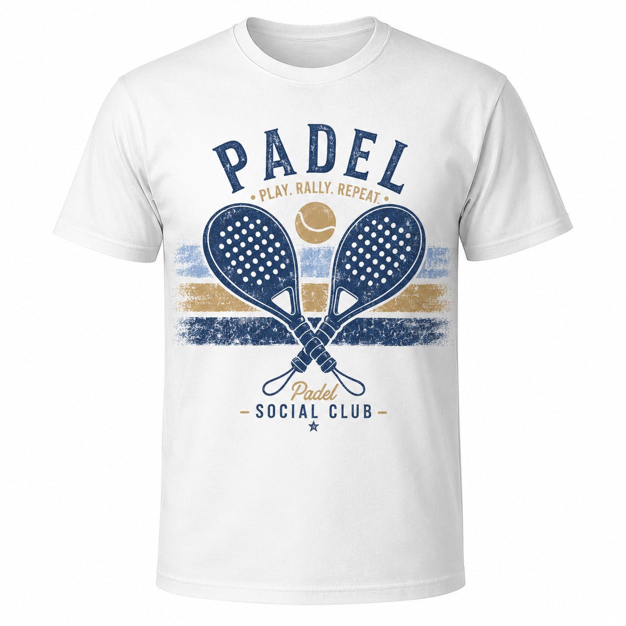 Padel T-Shirt, Vintage Social Club Player Gift Tee