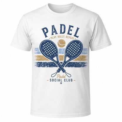 Padel T-Shirt, Vintage Social Club Player Gift Tee