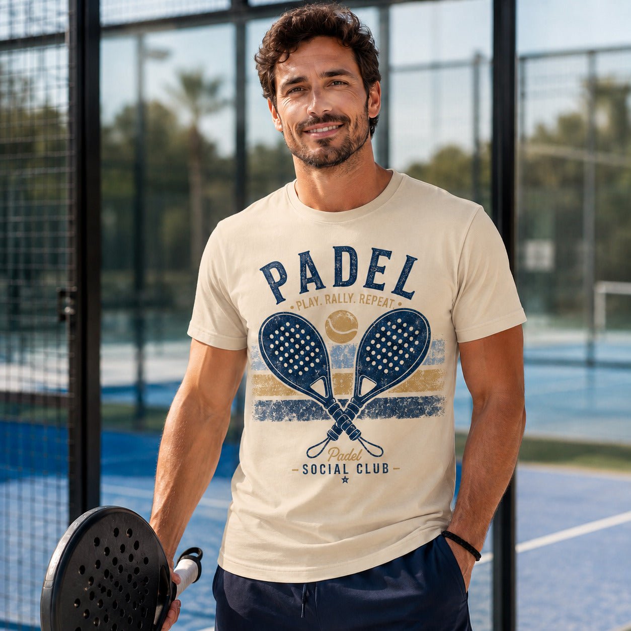 Padel T-Shirt, Vintage Social Club Player Gift Tee