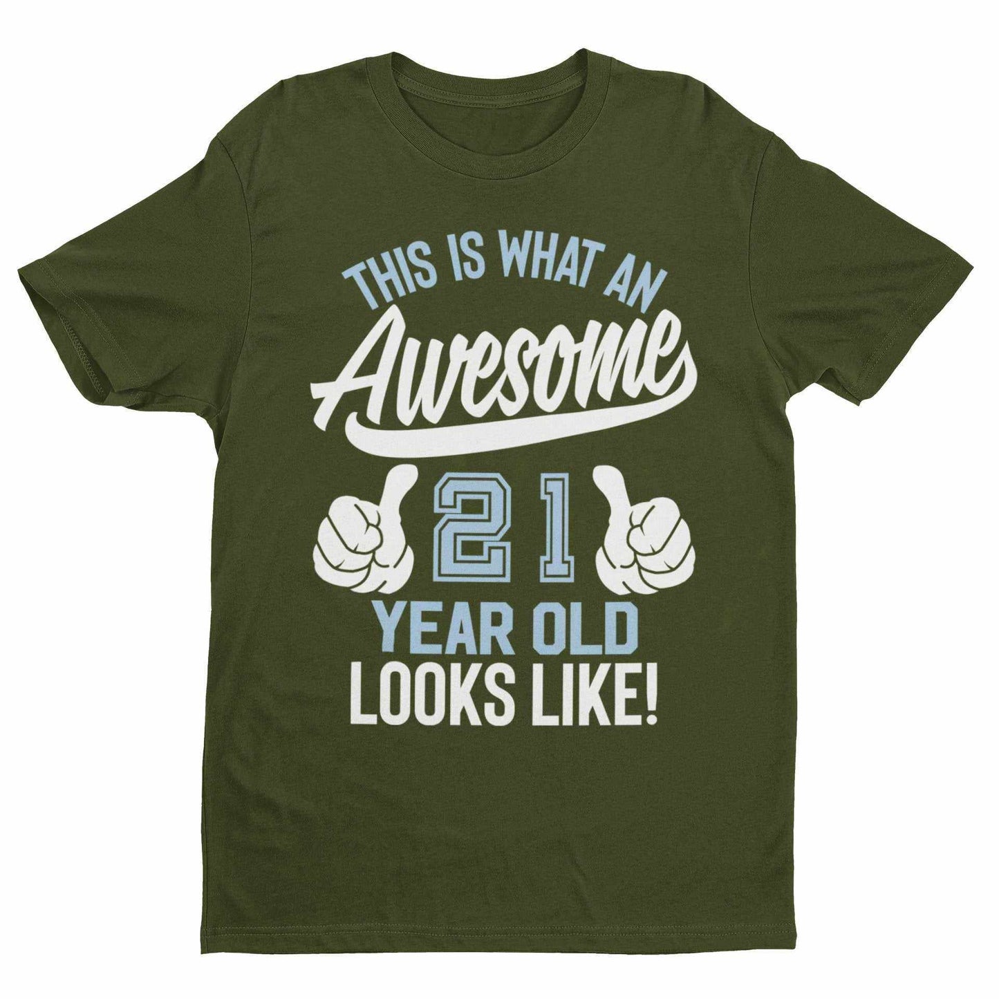 Personalised 21st Birthday T-Shirt This Is What an Awesome 21 With NAME ON BACK Gift