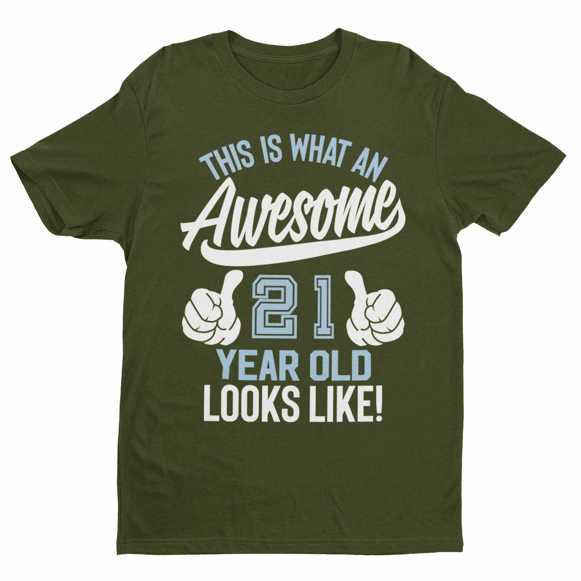Personalised 21st Birthday T-Shirt This Is What an Awesome 21 With NAME ON BACK Gift