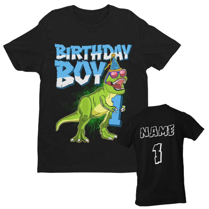 Personalised Baby Boys Cute 1st Birthday Dinosaur T-Shirt Name / Age On Back T-Shirt Gift