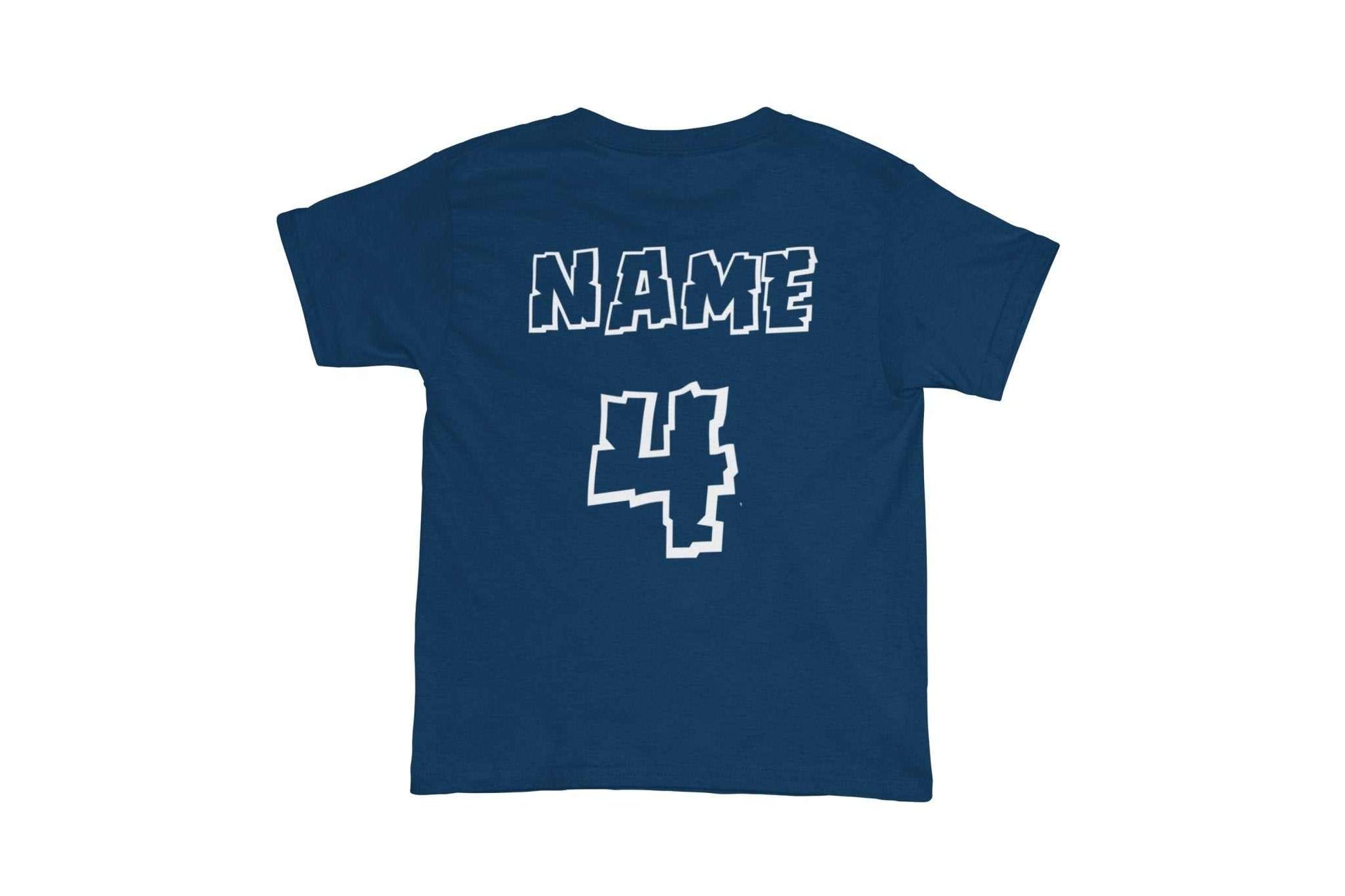 Personalised Boys 4th Birthday Dinosaur T-Shirt Name & Age On Back T-Shirt Gift