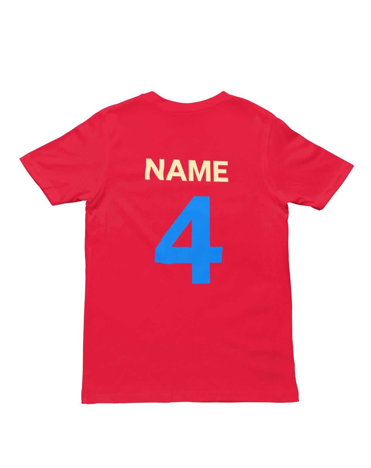 Personalised Boys 4th Birthday T-Shirt Awesome 4 Year Old NAME AND AGE ON BACK T-Shirt Gift