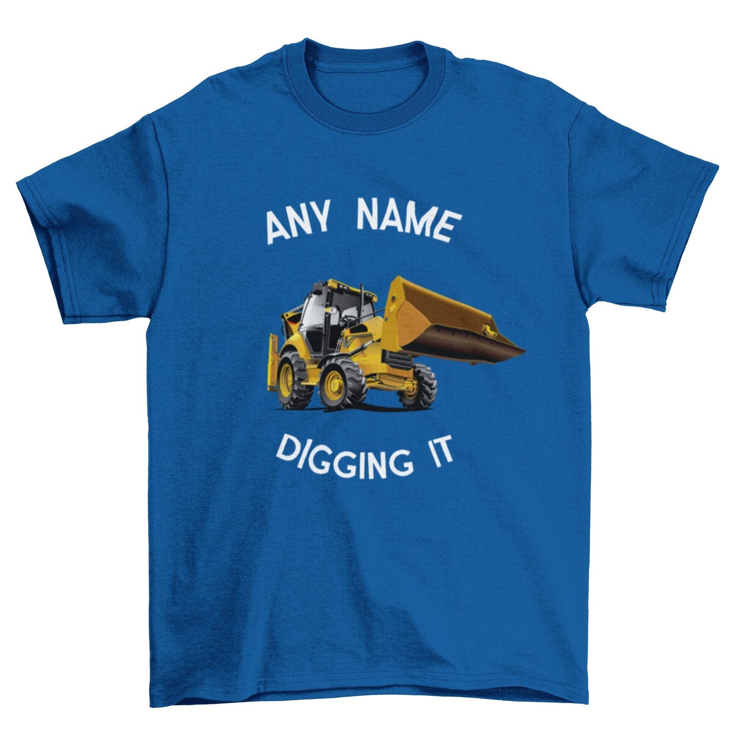 Personalised Boys Personalised Kids'' Digger T-Shirt Digging It With Your Childs Printed On Top T-Shirt