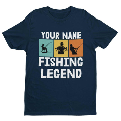 Personalised Fishing Legend T-Shirt - Custom Angler Gift for Dads & Fishing Fans T-Shirt