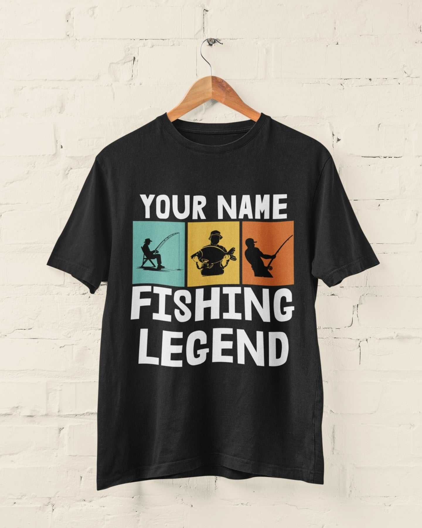 Personalised Fishing Legend T-Shirt - Custom Angler Gift for Dads & Fishing Fans T-Shirt