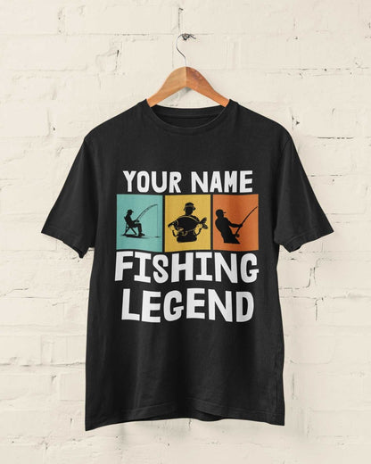 Personalised Fishing Legend T-Shirt - Custom Angler Gift for Dads & Fishing Fans T-Shirt