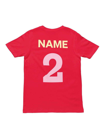 Personalised Girls 2nd Birthday T-Shirt Awesome 2 Year Old NAME AND AGE ON BACK T-Shirt Gift