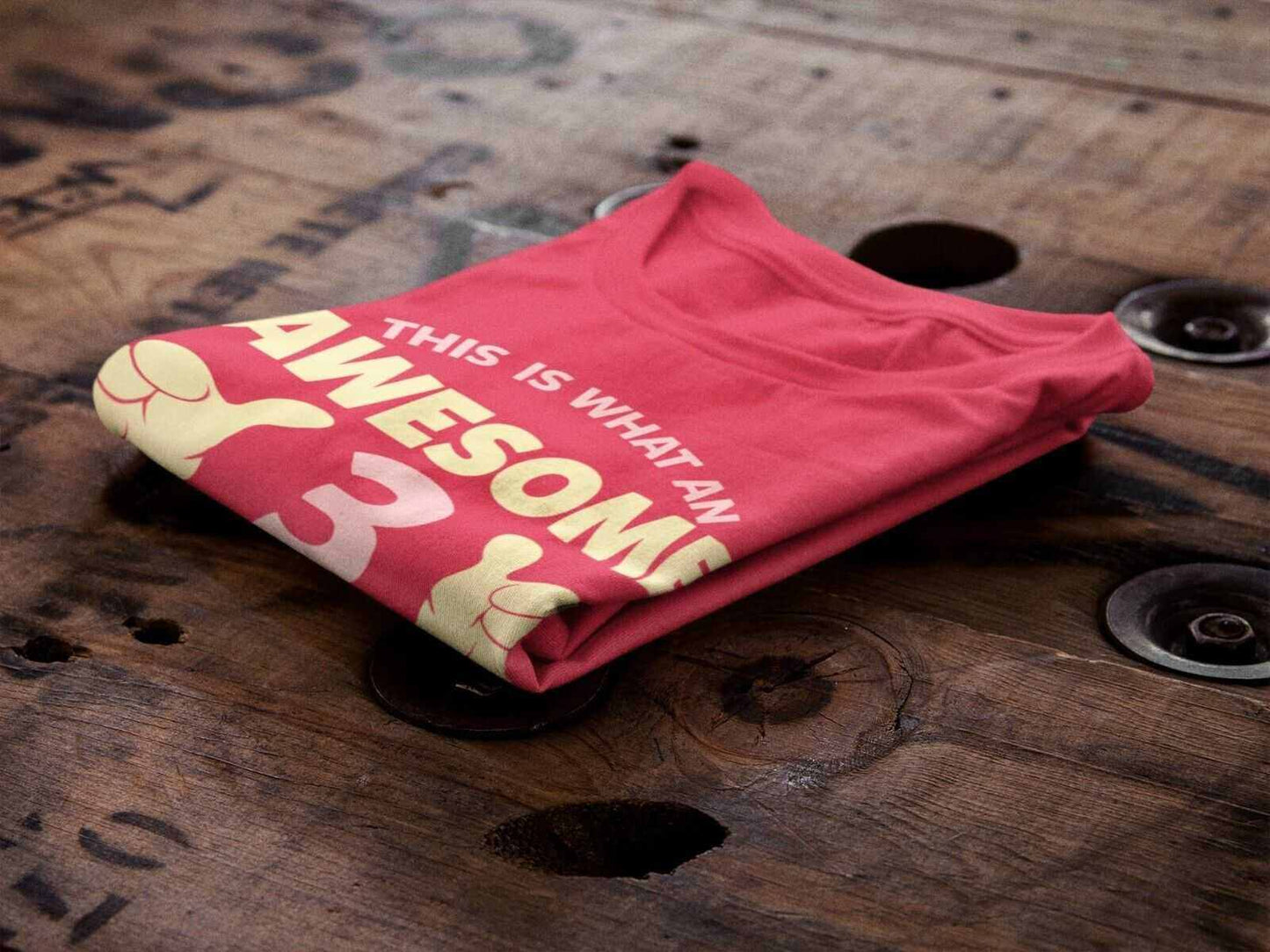 Personalised Girls 3rd Birthday T-Shirt Awesome 3 Year Old NAME AND AGE ON BACK T-Shirt Gift