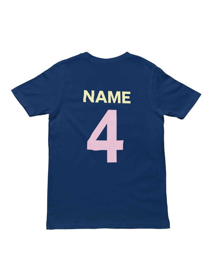 Personalised Girls' 4th Birthday T-Shirt - Name & Age, ordering and care information