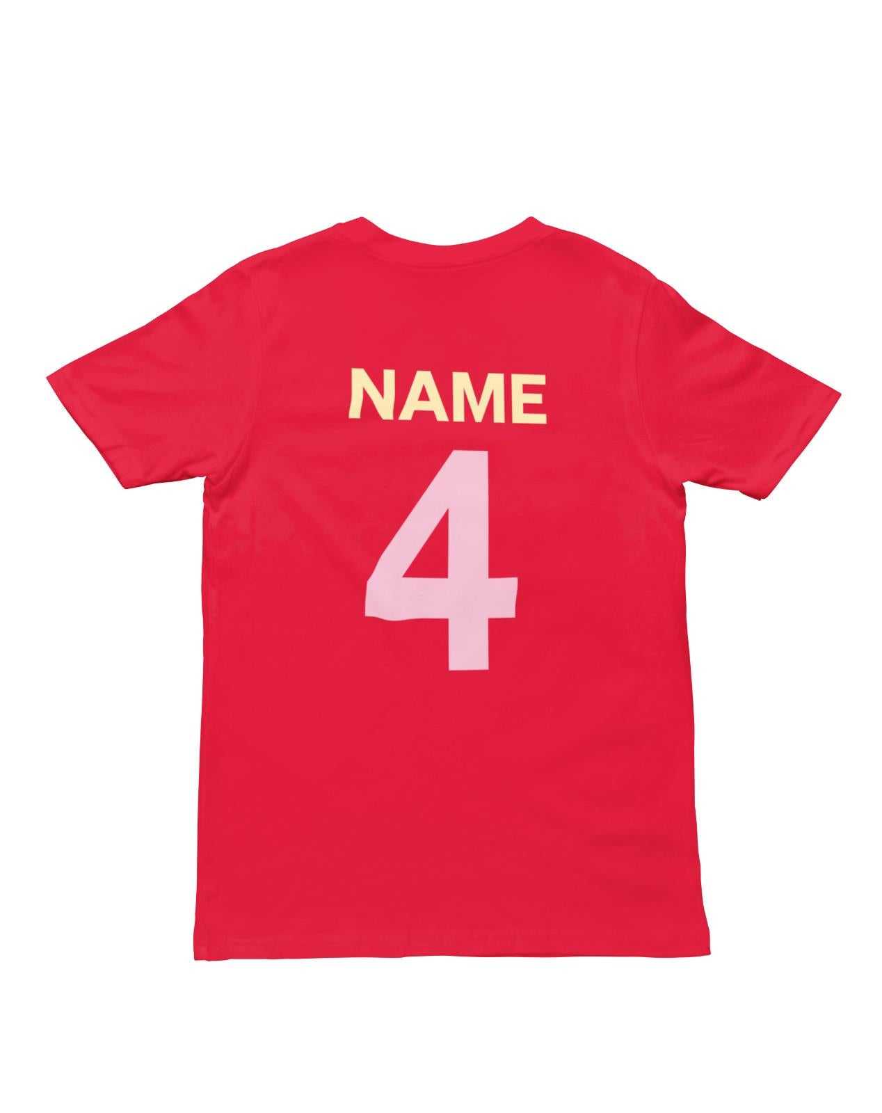 Personalised Girls' 4th Birthday T-Shirt - Name & Age, supporting product image 10