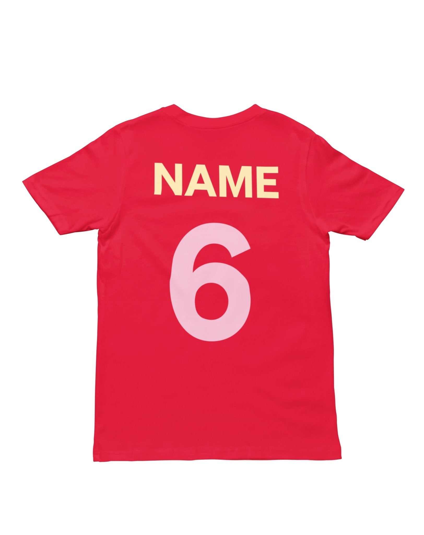 Personalised Girls 6th Birthday T-Shirt Awesome 6 Year Old Name & Age On Back T-Shirt Gift