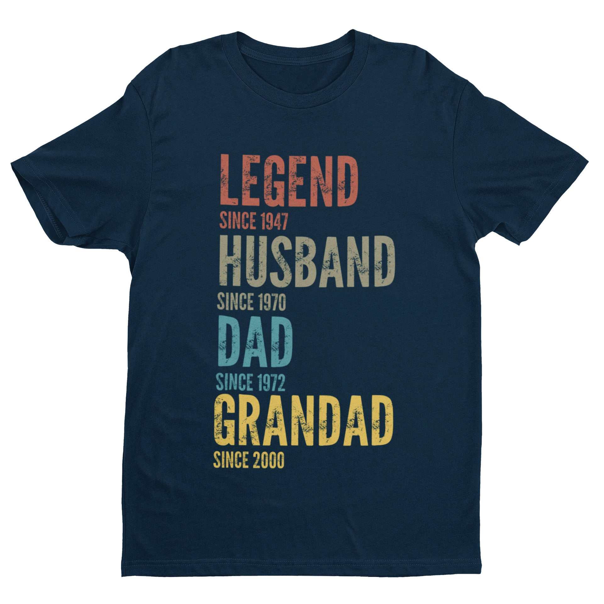 Personalised Grandad, Dad, Husband, Legend T-Shirt - Customisable Gift T-Shirt