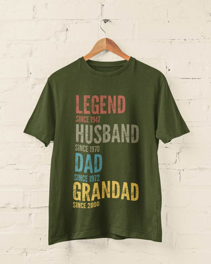 Personalised Grandad, Dad, Husband, Legend T-Shirt - Customisable Gift T-Shirt