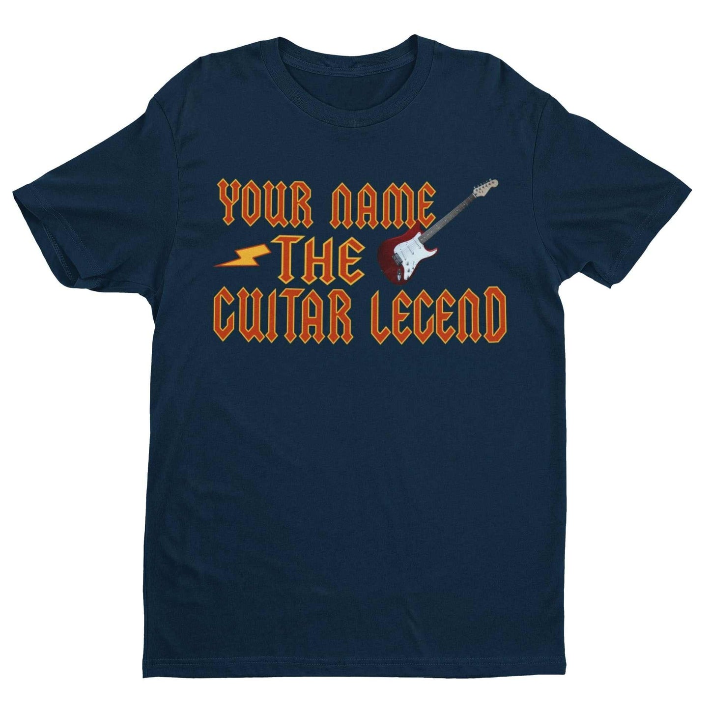 Personalised Guitarist T-Shirt - Custom Name Funny Gift for Musicians UK T-Shirt