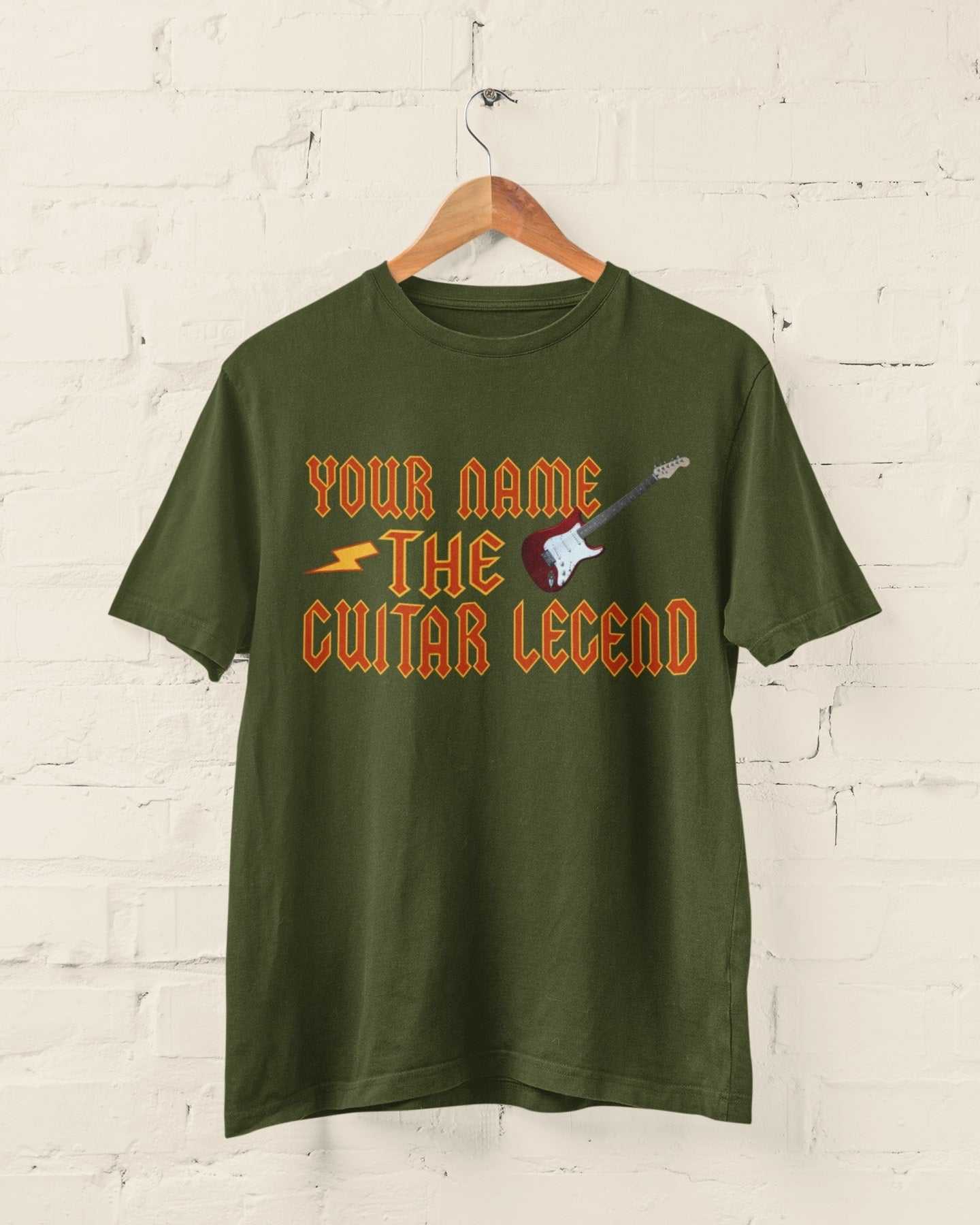 Personalised Guitarist T-Shirt - Custom Name Funny Gift for Musicians UK T-Shirt