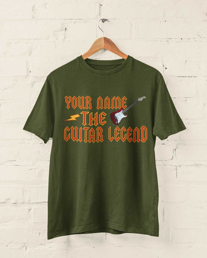 Personalised Guitarist T-Shirt - Custom Name Funny Gift for Musicians UK T-Shirt