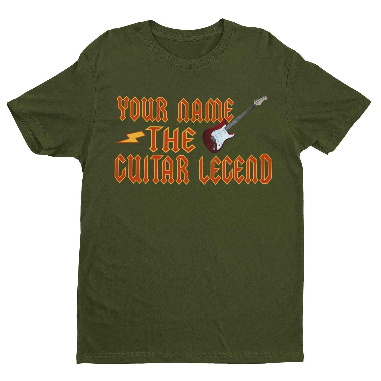 Personalised Guitarist T-Shirt - Custom Name Funny Gift for Musicians UK T-Shirt