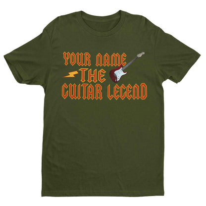 Personalised Guitarist T-Shirt - Custom Name Funny Gift for Musicians UK T-Shirt
